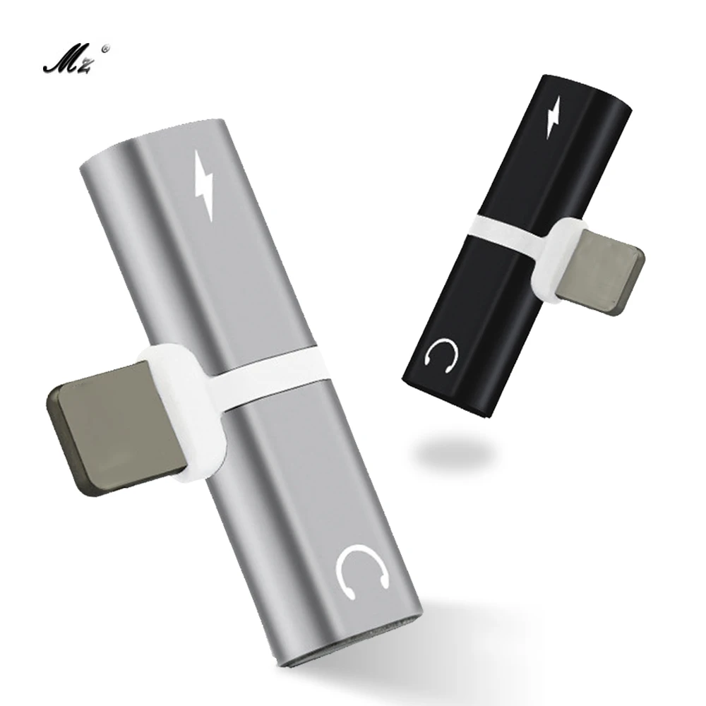 Kopen Audio Adapter Voor iPhone 7 8 Plus X Opladen Audio 2 in 1 Lader Kabel Adapter Voor Bliksem Jack om Oortelefoon AUX Kabel