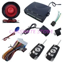 Universal One Way Car Alarm System With Flip Key Remote Central Lock / Trunk Release With LED Status Indicator Carsmate