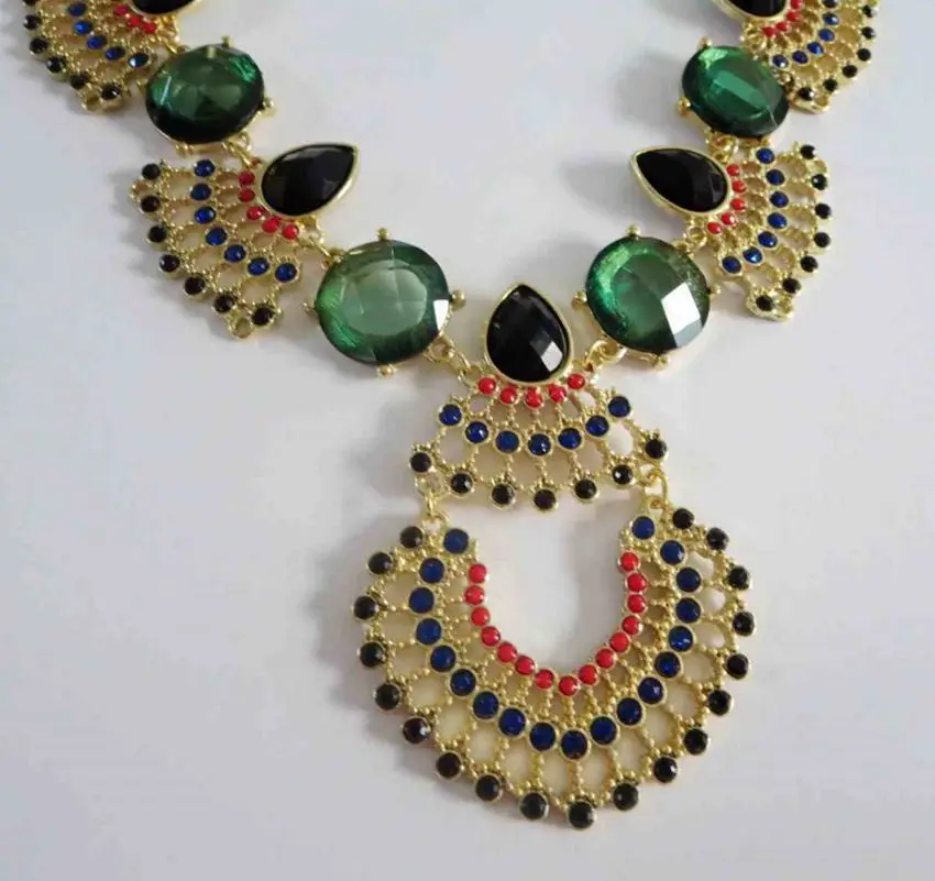 Ожерелье Павлин, ожерелье смешанных цветов, массивное ожерелье, модное ожерелье
