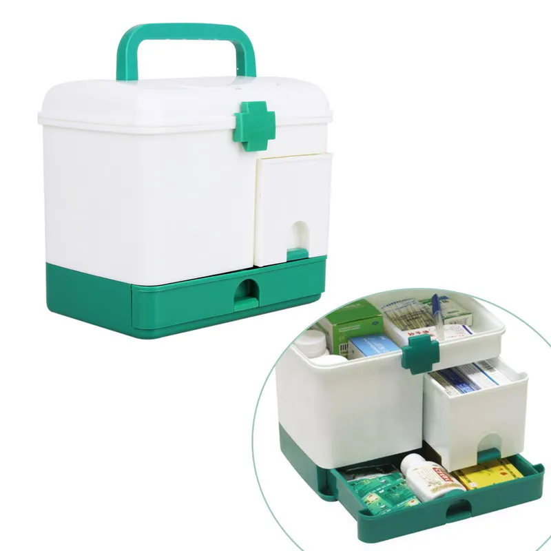 Multi functional Household Medicine Box Multi layer First Aid Kit Big Capacity drawers Medicine Cabinet Strong