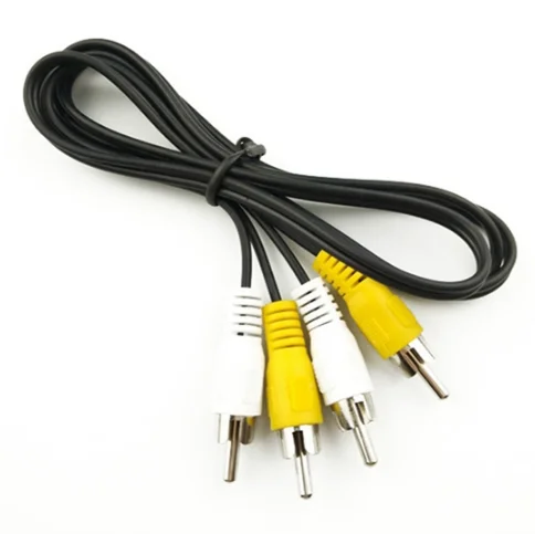 

1M 2RCA Male to 2RCA Jack Stereo Aux RCA Audio Cable for DVD TV Speaker Yellow White Connector Extension Cord
