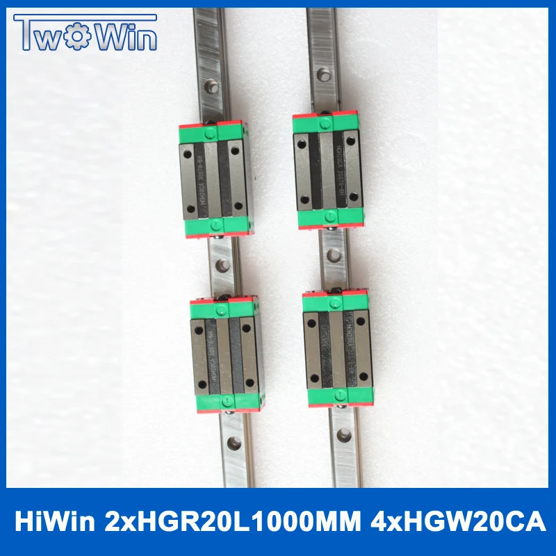 HIWIN 2PCS HGR20-L1000mm CNC1000mm Guide Linear CNC Kit + 4PCS HGW20CA Block | Обустройство дома