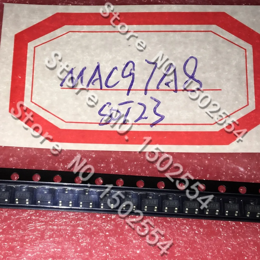 200 шт./лот MAC97A8 97A8 SOT-23 0.8A600V двунаправленный тиристорный пятно