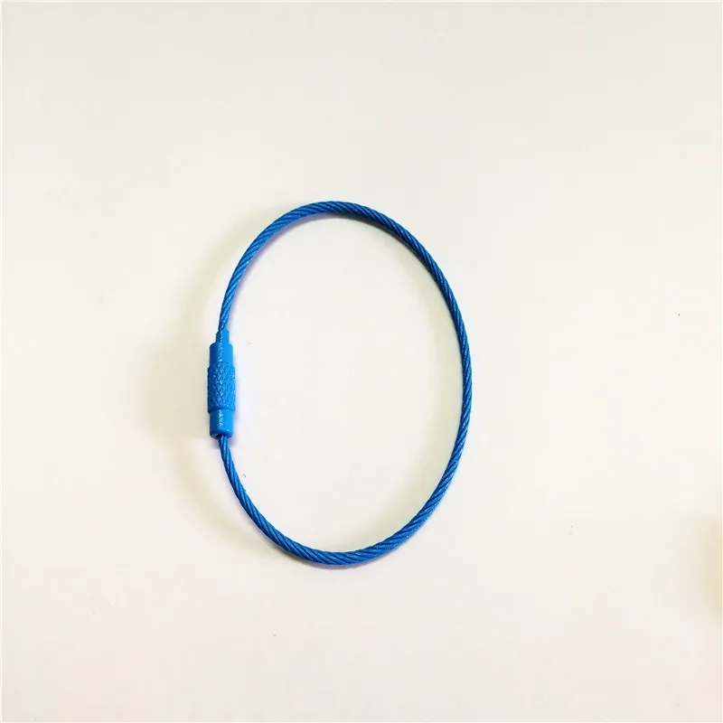 blue 1pcs Новинка, брелок для ключей из нержавеющей стали, для выпечки, цветной, яркий цвет, для автомобиля, брелок для ключей, кольцо, держатель - Название цвета: blue 1pcs