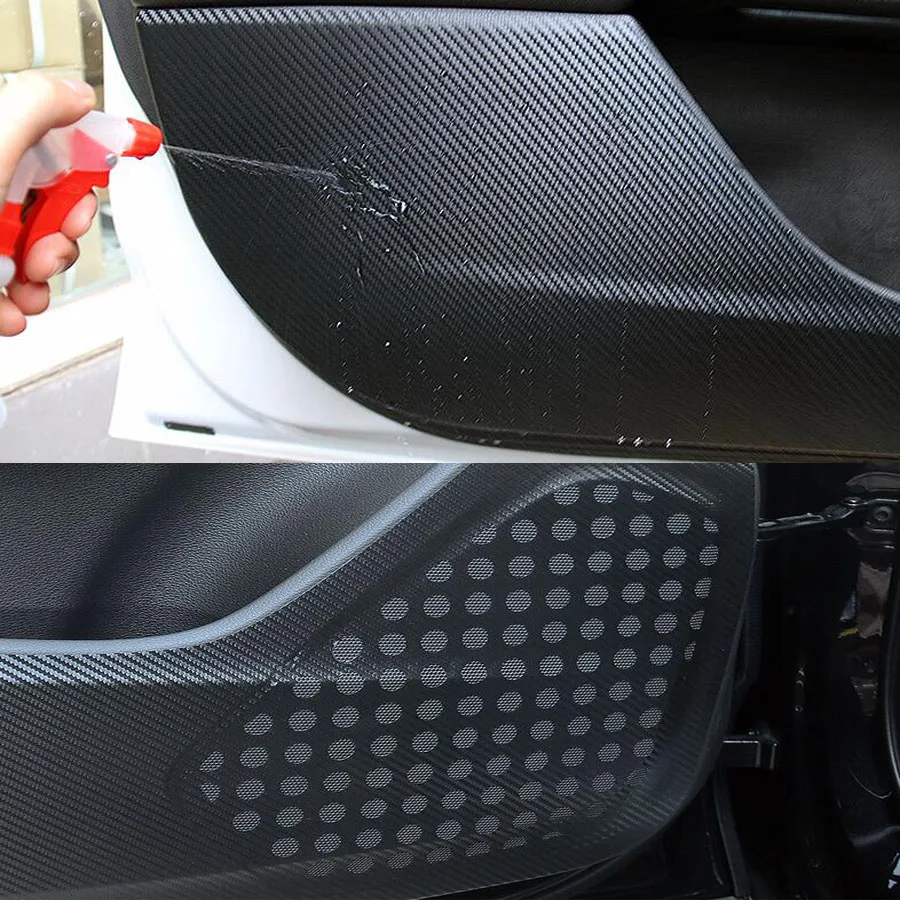 YAQUICKA автомобиль внутренняя Боковая дверь Наклейка Анти-kick анти kick защитная пластина из углеродного волокна защитная пленка на Стикеры для Audi Q7 4 шт./компл