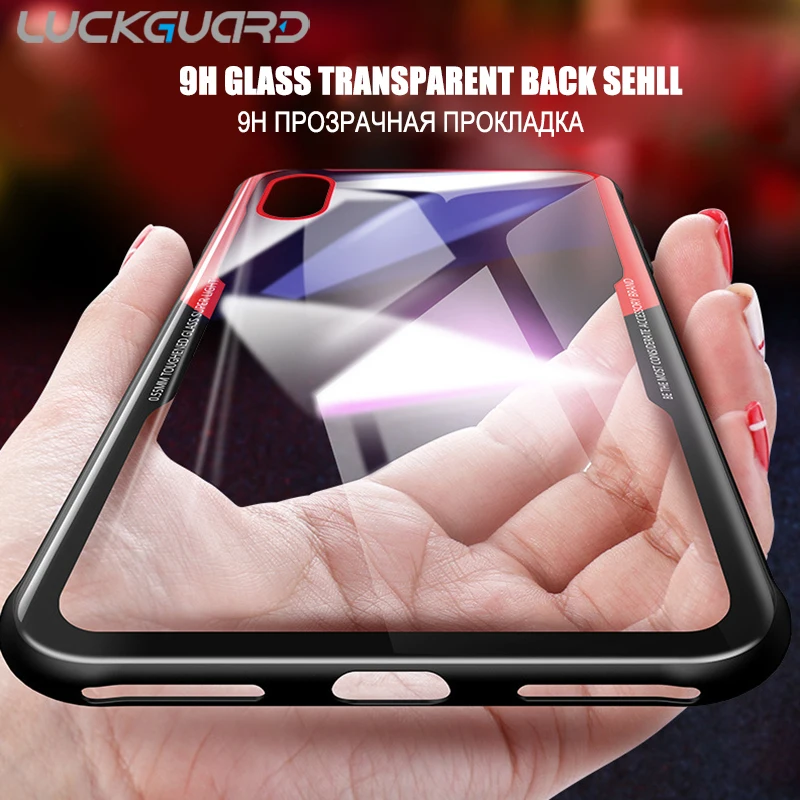 Luckguard Оригинальный чехол для телефона iPhone X 10 Роскошные прозрачные закаленное