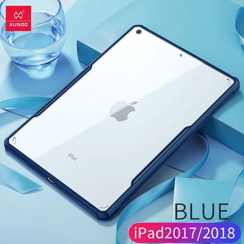 Для iPad / Pro 11 12,9 air 2 9,7 air 3 10,5 дюймов для iPad Mini 1 2 3 4 5 XUNDD акрил+ защитный чехол на заднюю панель из полиуретана планшетный чехол Крышка - Цвет: Blue-iPad 2017 2018