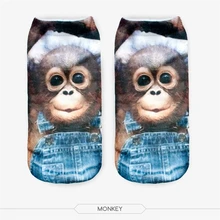 Лидер продаж, SaleMeias, мужские и женские носки, повседневные милые носки в стиле Харадзюку с забавными лошадками, носки обезьянка, унисекс, короткие носки, несколько цветов, 3D носки