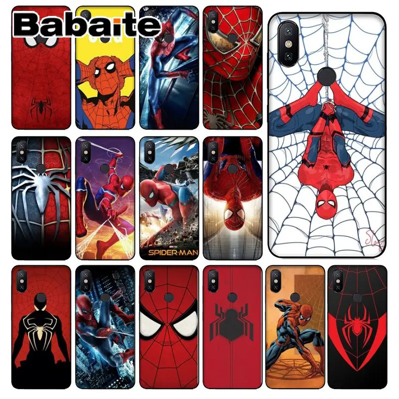 Чехол из ТПУ для телефона Babaite Marvel Comics Spider Man Homecoming Xiaomi Mi 6 Mix2 Mix2S Note3 8 8SE Redmi 5 5Plus Note4 4X