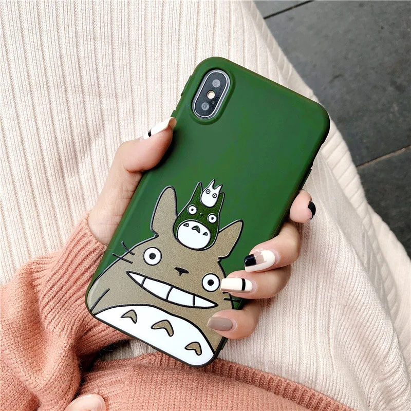 GYKZ японский мультяшный милый чехол Тоторо для телефона iPhone XS MAX XR 7 6 6s Plus