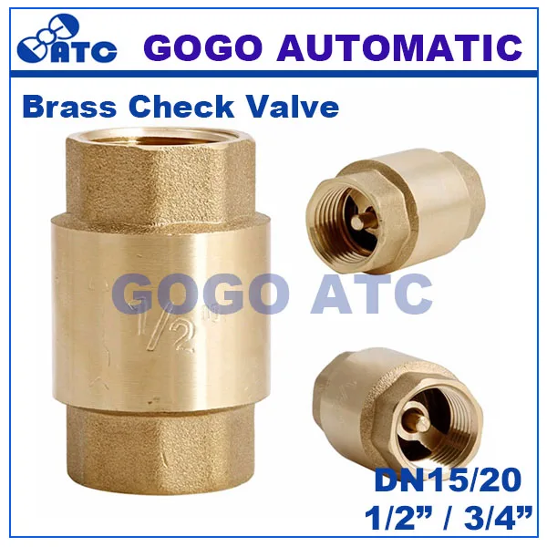 Specification : DN20 DINGGUANGHE 1 Pair 1/2 Inch DN15 DN20 Female Check Valve Brass in Line Spring Vertical Check Valve Specification : DN20 DINGGUANGHE 1 Pair 1/2 Inch DN15 DN20 Female Check Valve Brass in Line Spring Vertical Check Valve