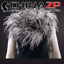 CHINAZP Crafts Co. Ltd 2 ярдов/партия 2ply экспорт хорошего качества окрашенный белый и черный боа из страусовых перьев