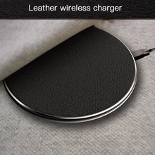 Кожа Беспроводной Зарядное устройство Тонкий Беспроводной зарядного устройства для iPhone 8/X/8 Plus для Samsung Galaxy S8+ S7 S6