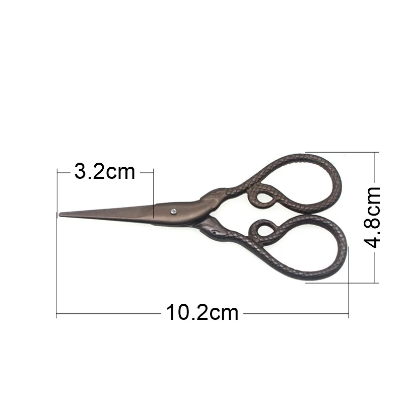 

10.2*4.8cm Retro Sewing Scissors Tailor Snake Stainless Steel For Fabric Craft Household Tijeras De Costura TS8698