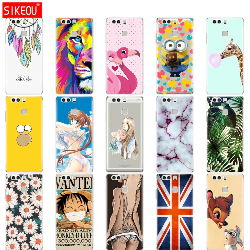 

Silicone Cover Phone Case For Huawei P9 p9 plus Soft TPU Cover For Coque Huawei P 9 Plus Case