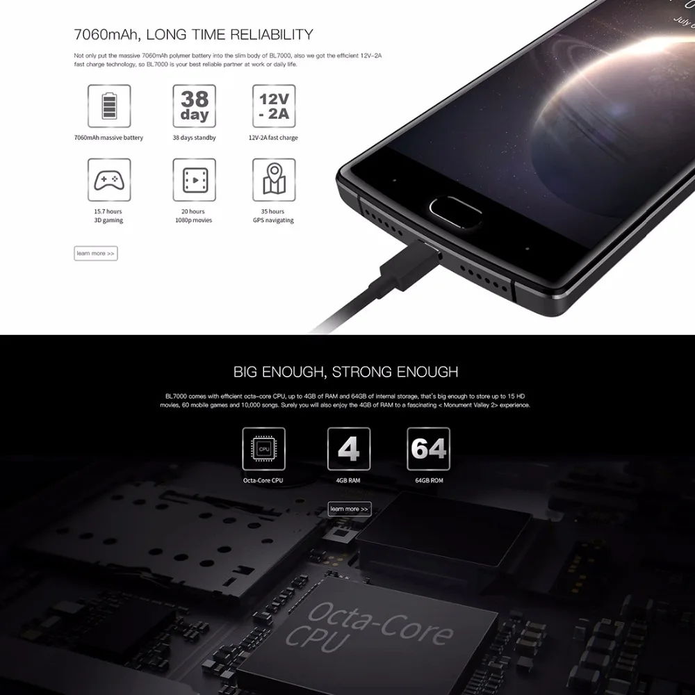 LTE 4G DOOGEE BL7000 Smartphone 4GB+64GB 13MP Camera 7060mAh 5.5'' Cellphone Android 7.0 Octa Core 1.5GHz 1920*1080 Moible Phone LTE 4G DOOGEE BL7000 Smartphone 4GB+64GB 13MP Camera 7060mAh 5.5'' Cellphone Android 7.0 Octa Core 1.5GHz 1920*1080 Moible Phone