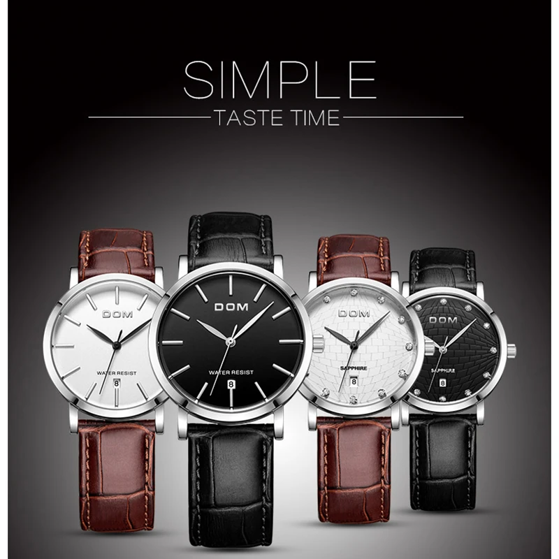 DOM 2018 Fashion Quartz Watch Men Watches Top Brand Luxury Male Clock Business Mens Wrist Watch 5