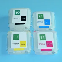 For HP 10 ink cartridge for hp 11 Designjet 100 110 70 printer refill ink cartridge with permanent chip For HP 10 ink cartridge for hp 11 Designjet 100 110 70 printer refill ink cartridge with permanent chip