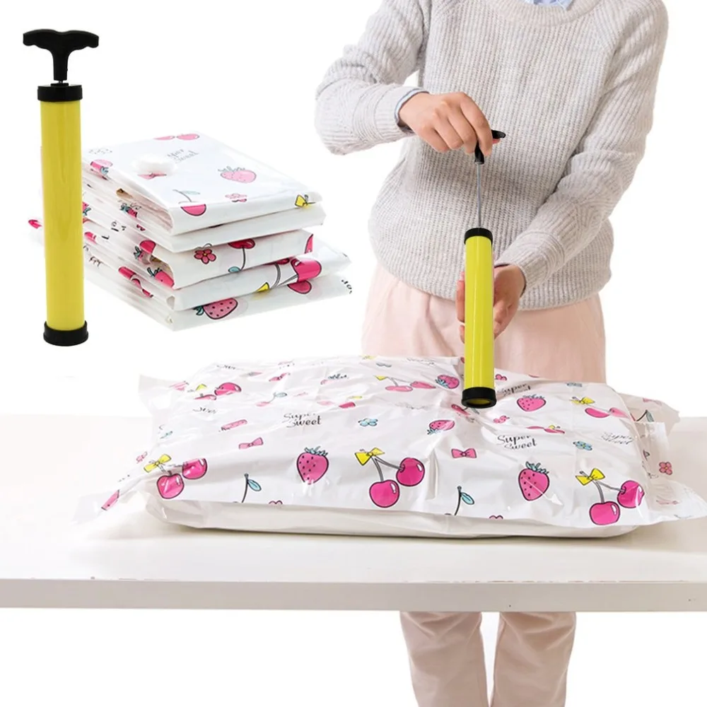 

Compact Size Manual Vacuum Bag Space Saver Saving Seal Compressed Storage Bag Pump Compact Hand Air Vacuum Pump
