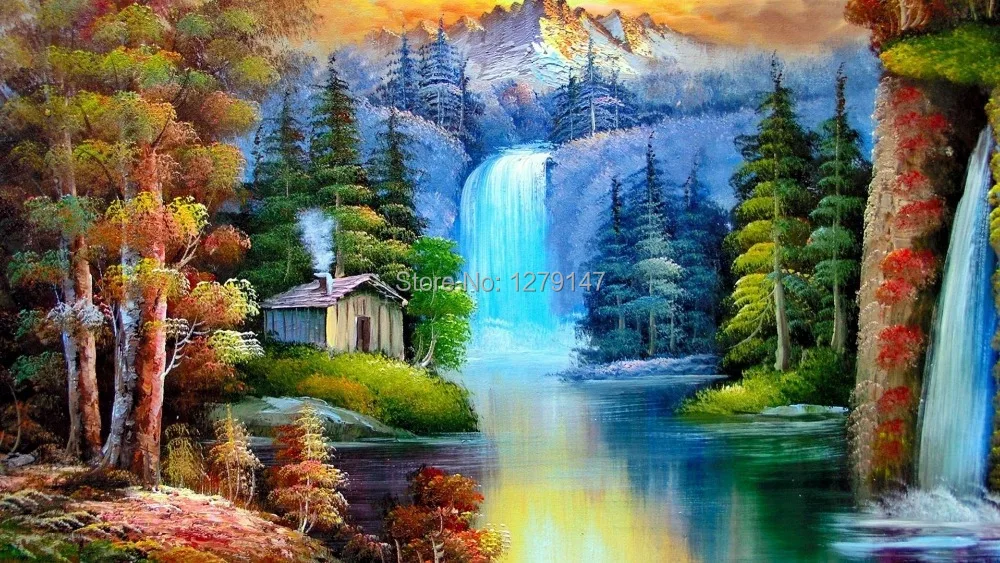 nature paintings canvas prints realistic oil painting picture