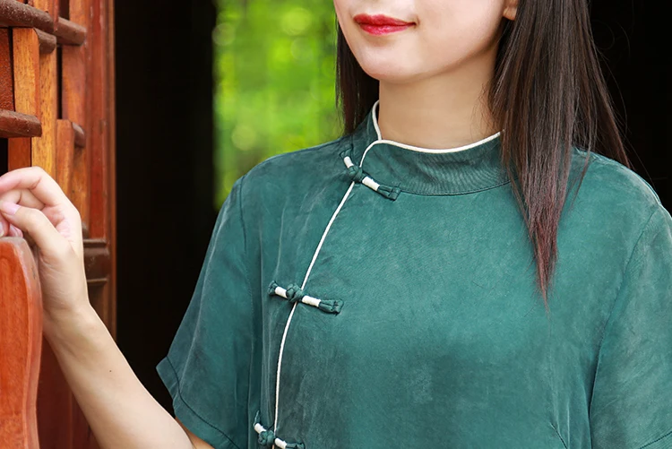 LZJN 2019 Summer New Women Copper Ammonia Slik Split Dress Ladies Casual Loose solid Maxi Dresses Slim Soft Touch Zen Dresses (19)