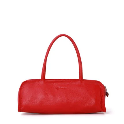 Повседневная Стильная однотонная женская сумочка из натуральной кожи ярких цветов, женская сумка на плечо из воловьей кожи, подушка для сумки, клатч 35*10 см - Цвет: Красный