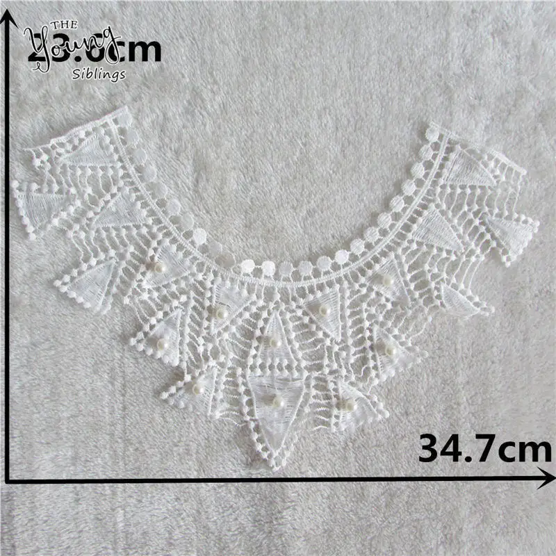 Модная красивая Цветочная вышивка кружевной воротник DIY вышивка ткань швейная аппликация декольте декоративные аксессуары для одежды - Цвет: YL113