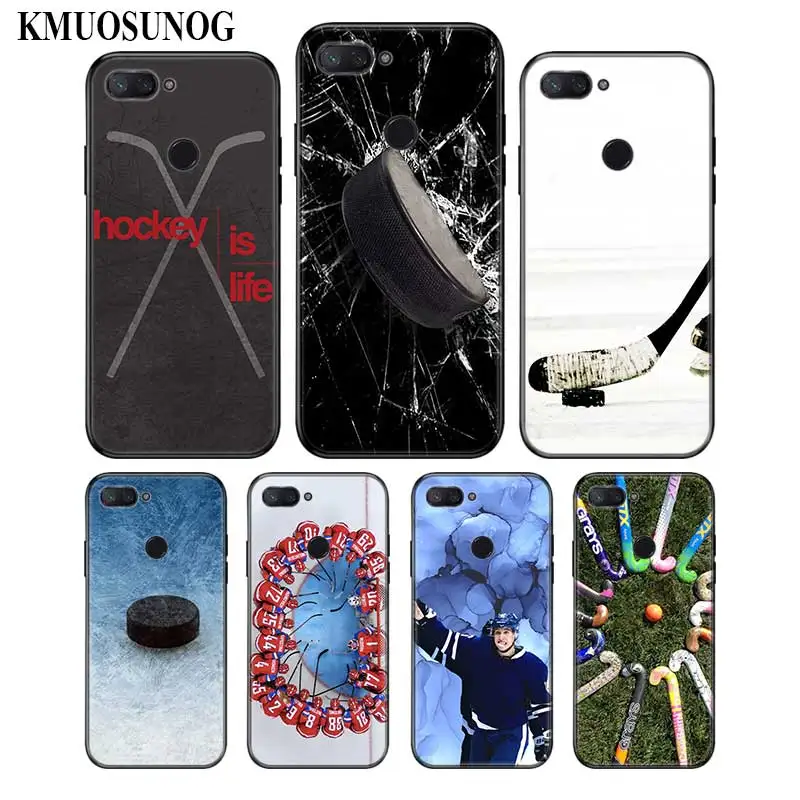

For Xiaomi 6 8 A1 A2 Redmi Note S2 4 4X 5 5A 6 6A Pro Lite Black Silicon Phone Case Hockey Sport Style
