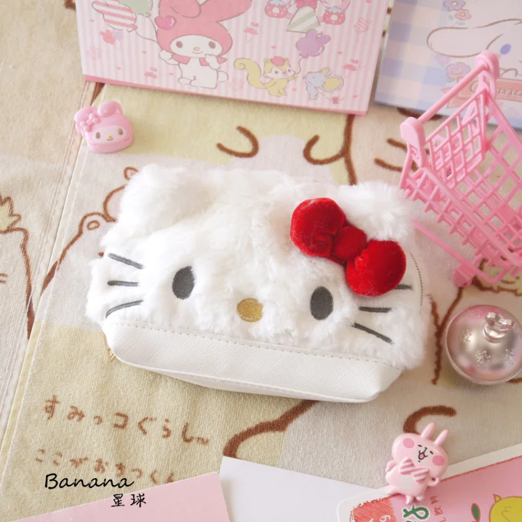 Мультфильм Sanrio, Hello Kitty с рисунками из мультфильма «My Melody Cinnamoroll Pom pompurin тряпичный кошелек, сумочка, косметичка для макияжа Сумки для детей подарок