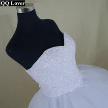 QQ Lover 2017 Bling Bling Shining Crystals Ball Gown Wedding Dress Custom-made Bridal Gown Robe De Mariage Vestido De Noiva