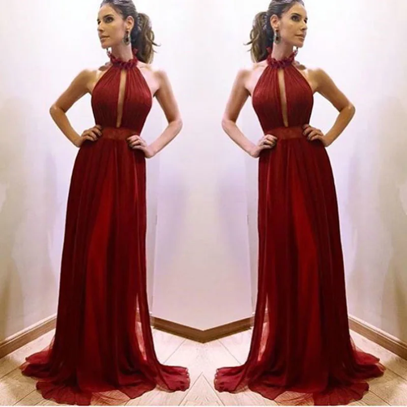 Burgundy Long Formal Dresses