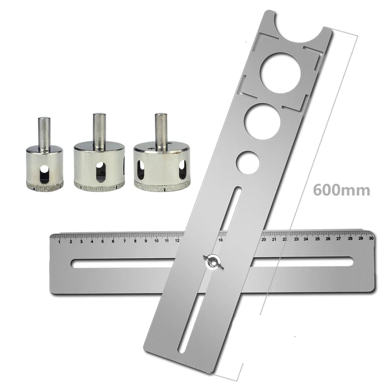 New adjustable Tile Locator to Wall Marking Position Ruler ceramic hole