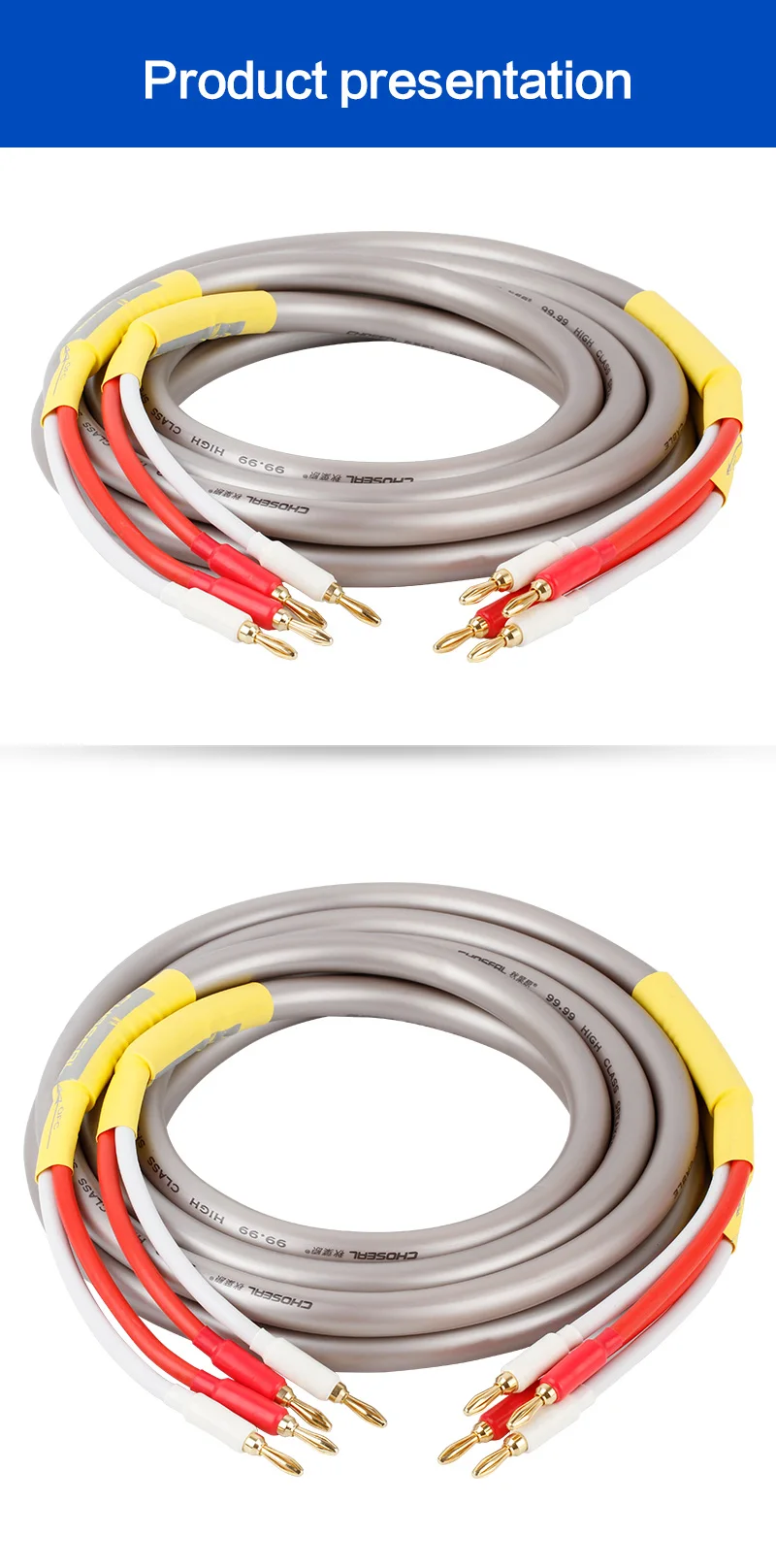 HIFI Speaker Cable Wire with Banana Plug (7)