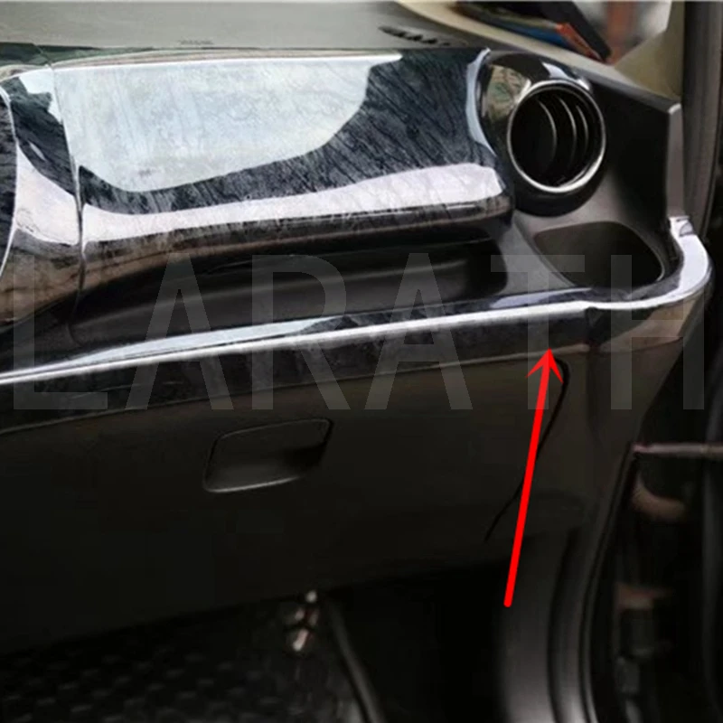 Для Honda Fit Jazz 2007-2012 углеродное волокно красное дерево хром центральная консоль перчаточный ящик Крышка отделка пассажирские аксессуары