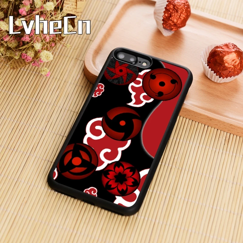 LvheCn Anime Naruto Clan Uchiha The Sharingan Phone Case Cover For iPhone 11 Pro X XR XS MAX 5 6 7 8 Plus samsung s7 s8 s9 s10 |