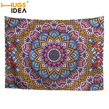 

HUGSIDEA Indian Hippie Tapestry Mandala Wall Hanging Tapestry Boho Sleeping Rug Yoga Shawl Mat Wall Hanging Mandala Tapestry