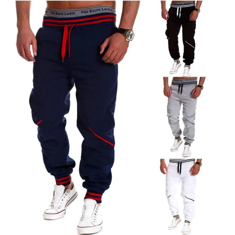 Американский стиль для мужчин в стиле «хип-хоп», спортивные штаны повседневные брюки 2019 столкновения цветные Прошитые мужские спортивные