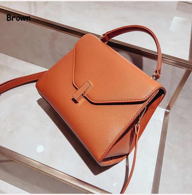 Новая Корейская версия весны Ретро Повседневная сумка женская простая модная сумка твердая дикая сумка через плечо