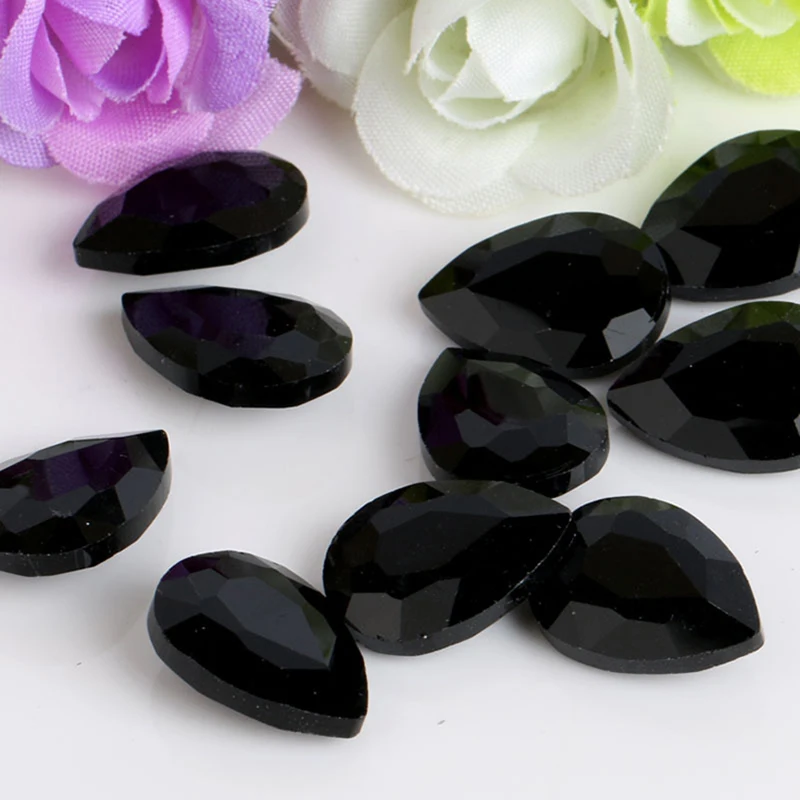 

10pcs 13x18mm Big Glass Tear drop Loose Rhinestones Sew On Crystal Stones Crafts Clothing Wedding Dress Decoration Supplies