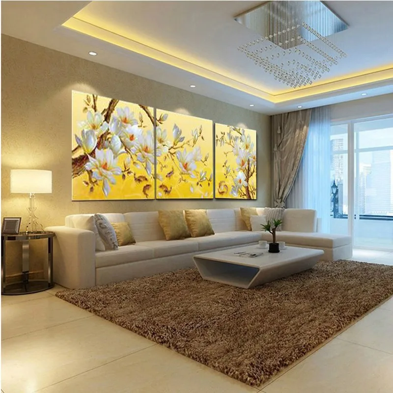 

3 piece Floral Flower Abstract Paintings Beautiful Vivid Cuadros Decor Modular Picture HD Print Wall Pictures For Living Room