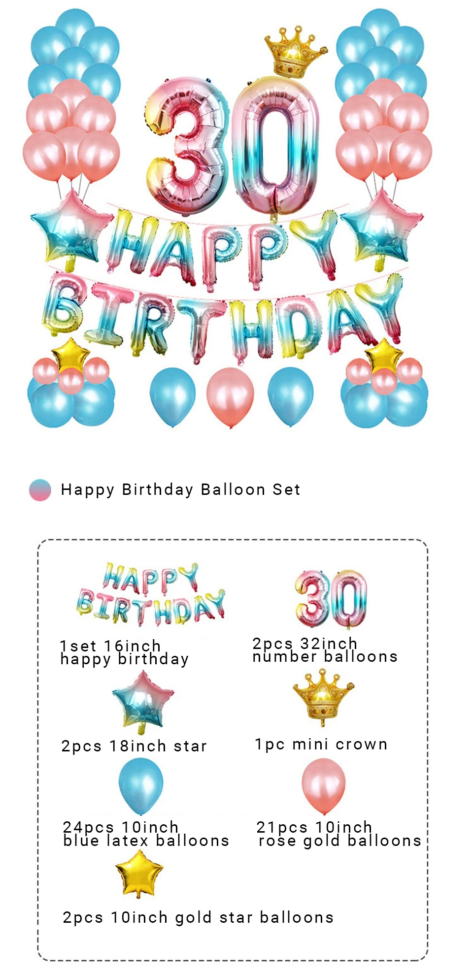 birthday balloon set
