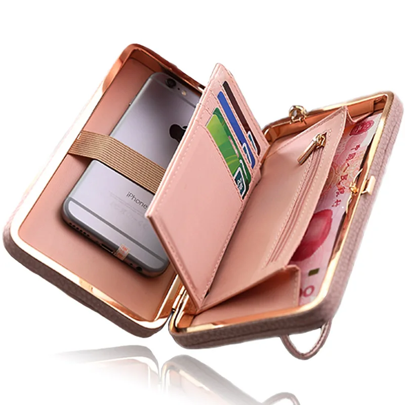 Women Wallet Phone Bag Case for iPhone 7 6 5 4 s 6s 5s 4s Plus Cover for Samsung Galaxy S8 S7 S6 Edge S5 J3 J5 A3 A5 2017 2016 cases-for-s8+