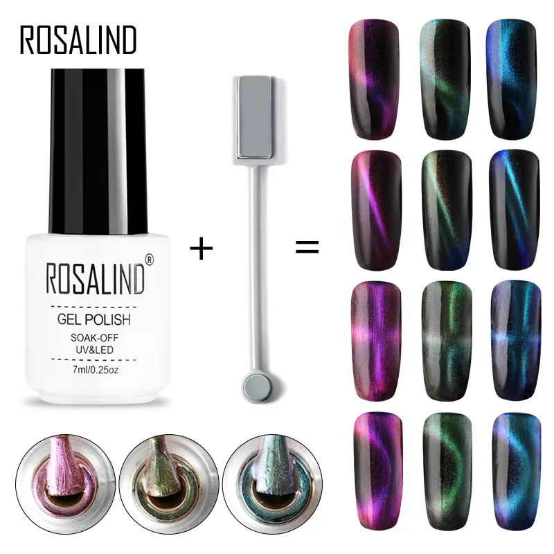 

ROSALIND Gel Varnish Magic Starry Sky Gel Nail Polish for Set Soak off UV Nail Art vernis semi permanant Manicure Nails Polish