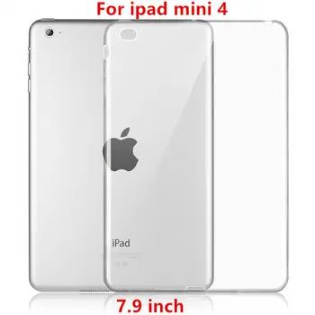 

Case TPU For Apple iPad mini 4 Protective Smart cover Protector Leather For iPad mini4 PU Tablet 7.9" Transparent shell Sleeve