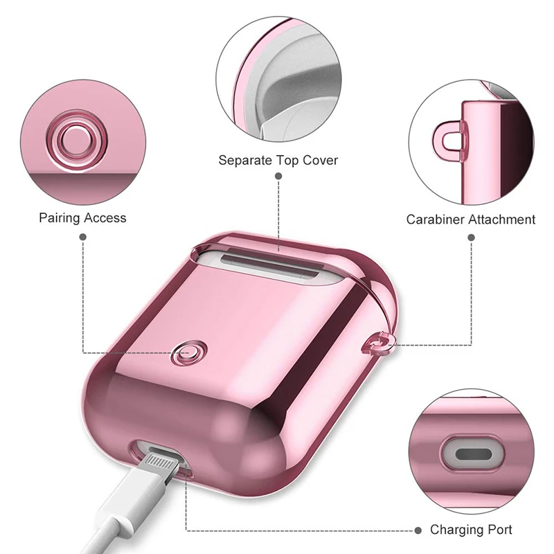 Air Pods чехол из ТПУ для Apple Airpods 1/2 противоударный защитный AirPods защита от отпечатков