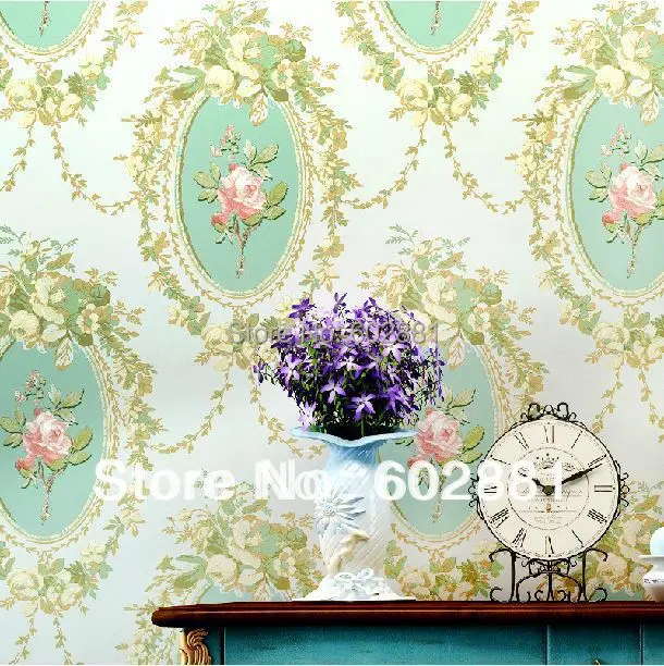 haokhome non woven luxury floral print wallpaper classical country