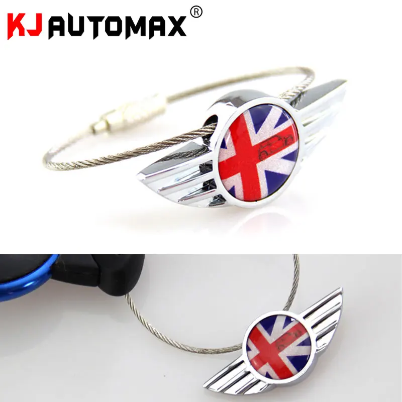 

KJAUTOMAX Decoration Keychain Key Chain Ring For Mini Cooper R55 R56 R60 R61 F55 F56 F60 Car Styling Accessories