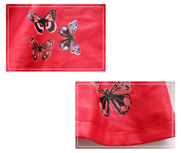 Christmas butterfly pattern children PU leather kids jackets girls trend coats jackets thick autumn winter jackets for girls   4 5 6 7 8 9 10 11 12 13 14 15 years little big girls  kids girl coat girl jacket leather 2017  trench coat 10 (1)