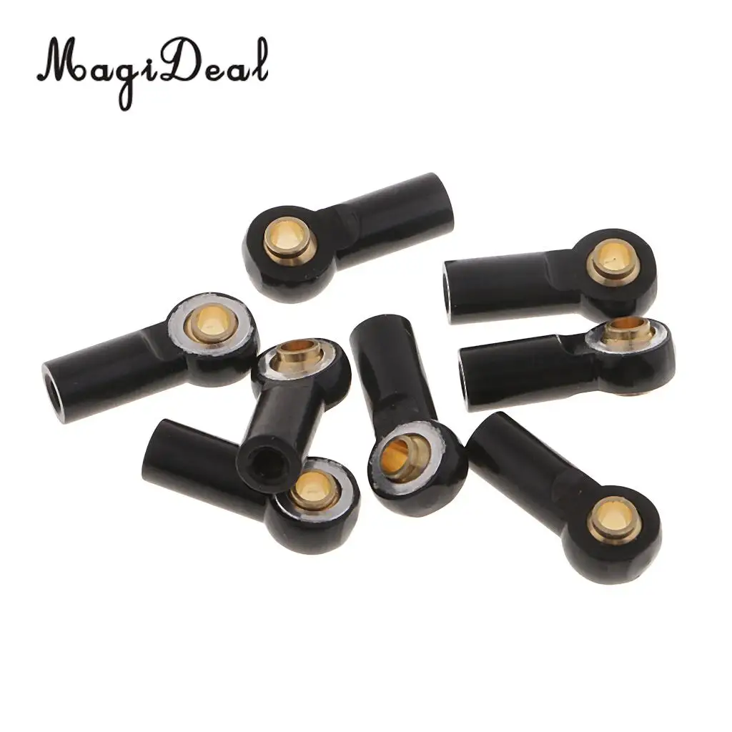 8Pcs Red Aluminum M3 Metal Ball Head Holder Tie Link Rod End Joint RC Climbing Crawlers Car For 1:10 D90 SCX10