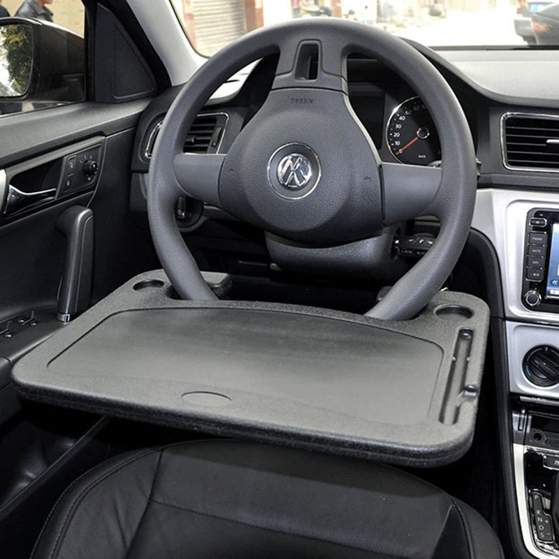 Mini Portable Car Steering Wheel Hang Laptop Table ABS